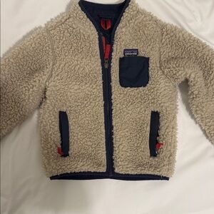 Patagonia Beige and Navy Sherpa Jacket